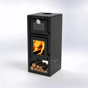 Calefactor a leña de alto rendimiento Almeria - 110m2 c/horno